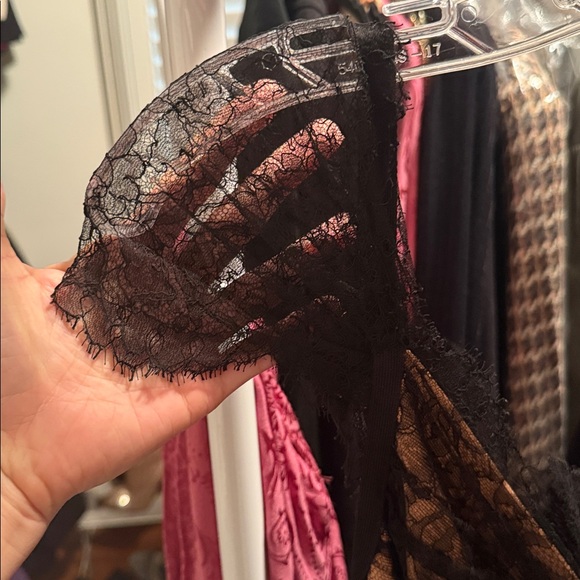 Vintage Herve Leger Black Lace Bandage Cocktail Dress - Picture 8 of 8